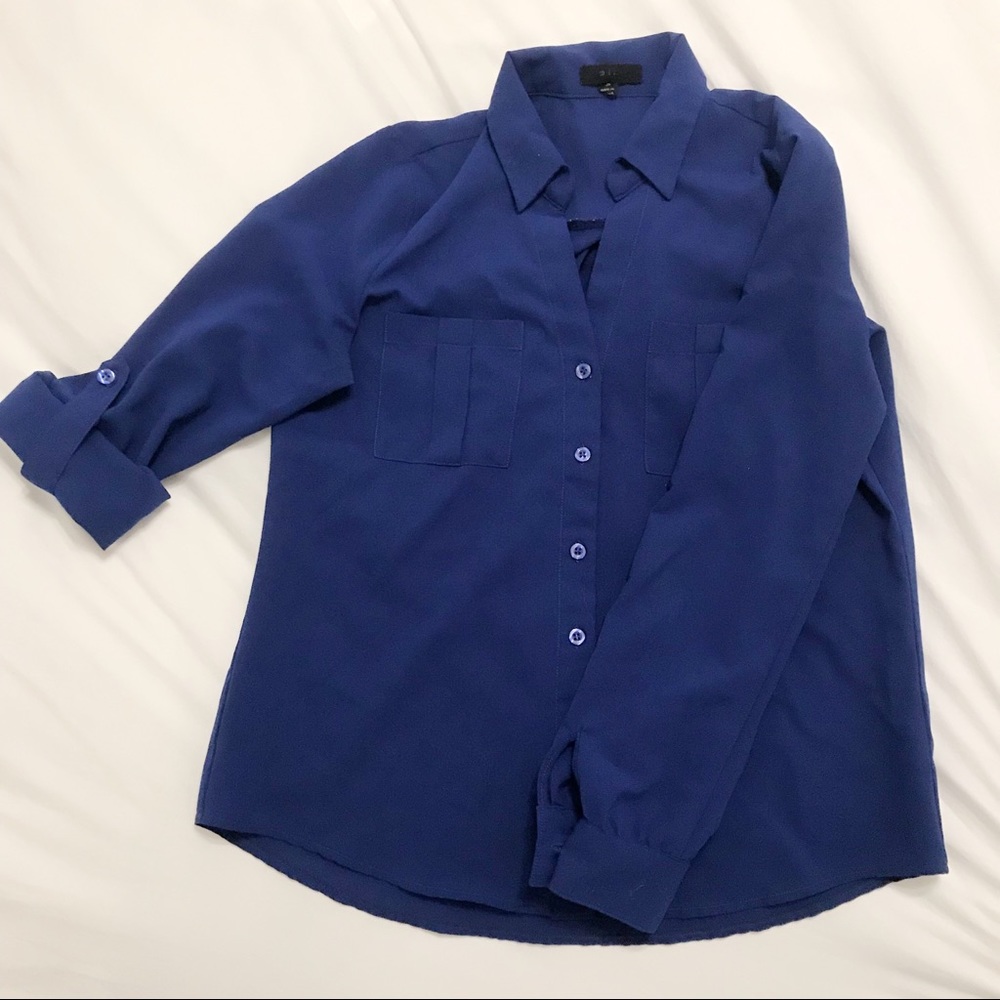 Dark Blue Button Down